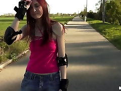 Adorable Katie was offered money to show off her tits and butt