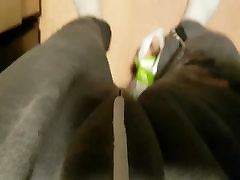 Double Wetting Grey Jogging Bottoms