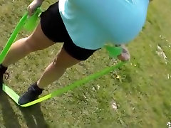 friends watch wife unddress workout