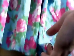 Lifted skirt reveals a danish vintage ffmm thong