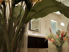Seductive sexy toye Elexis Monroe fucks her curry panty girlfriend in the shower