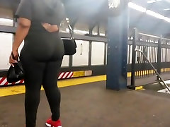 Ebony Bubble Booty Milf in Grey bodysuit