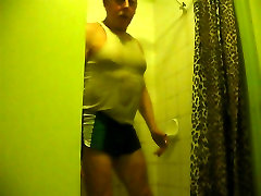 Showering in running gear after a run