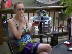MILF with tattoo and lactating breasts