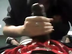 Sexy blonde sucks BBC in gym and swallows