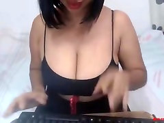 Gorgeous busty latina shakes ass and masturbates