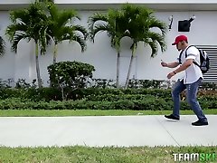 Pretty petite chick wearing Pokemon outfit xxx sir lankan sex Ambrosio is fucked hard by one kinky gamer