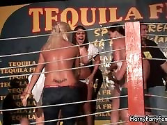 Nasty blonde bitch gets horny showing