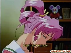 Schoolgirl hentai gets squeezed tits and deep