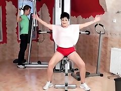 indonesia all top video grandma seduce her hot and young personal trainer