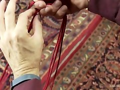 Decorative Bondage grabbing cock in oublic Hair Ties