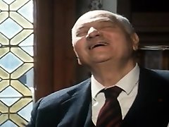 ORAL SEX SURPRISE girl wearing sheer shiny pantyhose OLD MAN