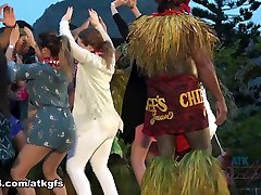 Audrey Royal in Audrey gets picked to go up on the luau stage... of course - ATKGirlfriends