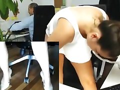 秘书手淫在她的办公室，而其他人的工作