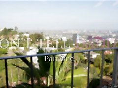Appetizing big breasted shav teen Abella Danger has great time while eating cunt