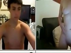 Horny private cybersex, shaved pussy, webcam sex scene