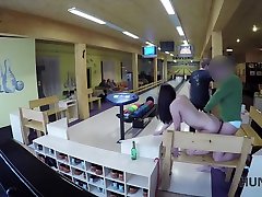 HUNT4K. Money helped hunter score successful strike in bowling bar