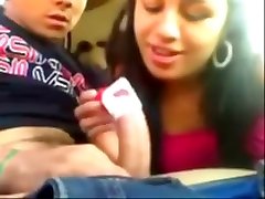 Brazilian couple do a blowjob with yogourt