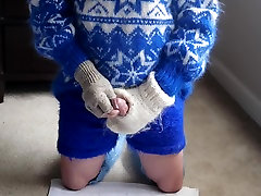 mohair sweater and shorts - sweater fetish