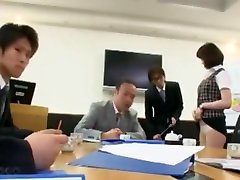 Japanese boring meeting needs a MILF to cheer up