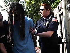 Naughty thief is subdued by perverted milf cops into hot sex