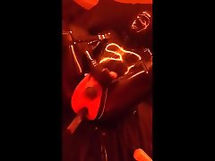 fuck machine opening a rubber gimp