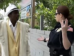 There is a black guy attacking a woman.