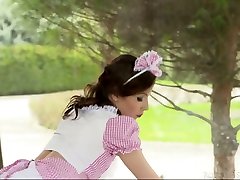 Wife caught her husband fucking sexy Mexican maid in uniform Frida Sante