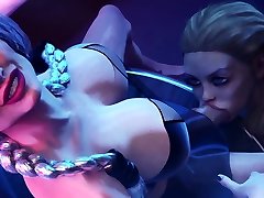 Scifi futa girls animation with toys
