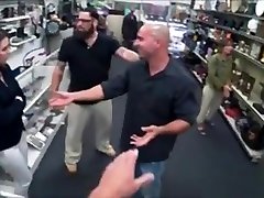 Some Dueche Bags Wife Sucks And Gets Nailed In The Pawnshop