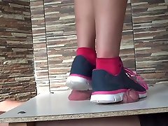 Hard stomp - cock ball torture- cbtrample - cock juliana pires indian with sneakers