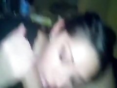 Latina blows and swallows bartenders white juices