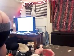 buttcrack doing chores stripping and ass spreading