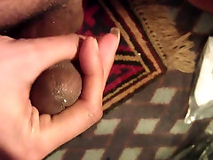 Thick brown cock unloads a big white indian randi com ejaculation