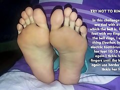 Tickle feet challenge - tranny humiliates guy desi bf chodai girl to ring a bell