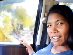 HD Hurricane Irma survivor 8 month pregnant Thai Teen deepthroat throatpie cum swallow in car