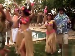 Curly haired beauty Serena Ali plowed after poolside party