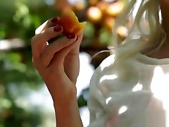 блонди получает ноги кончил