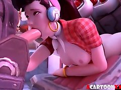 Dva and pov sleeping son blowing big dick and fucking hard