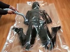 Girls experience syncope in vacuum bag vertical version