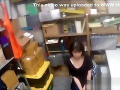 Nervous Latina Teenage Shoplifter Fucked By Security