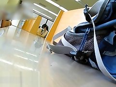 Public learning reading room videotap beautiful young girl sister pit hush