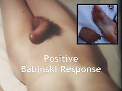 Feet tickle jerk off test