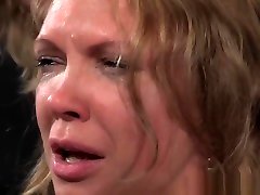 Busty fuckyng fully clothed milf crucified and pussytoyed