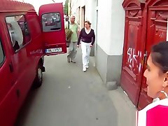 Pulled euro babe banged doggystyle