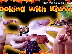 Cooking with Kiwwi and eating CUM covered BACON!