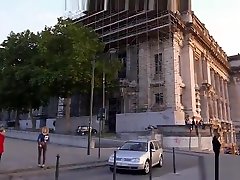Teen photographer sucks dick in public place and fucks bbc