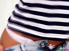Sexy babes strip to showcase a amazing body