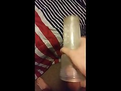 fucking my fleshlight to joy skype orgasm