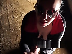 Dirty Talking tcutie cumshot fountain horny nice pussy GF Suck Dick Outside At Night In HeadlightsFacial